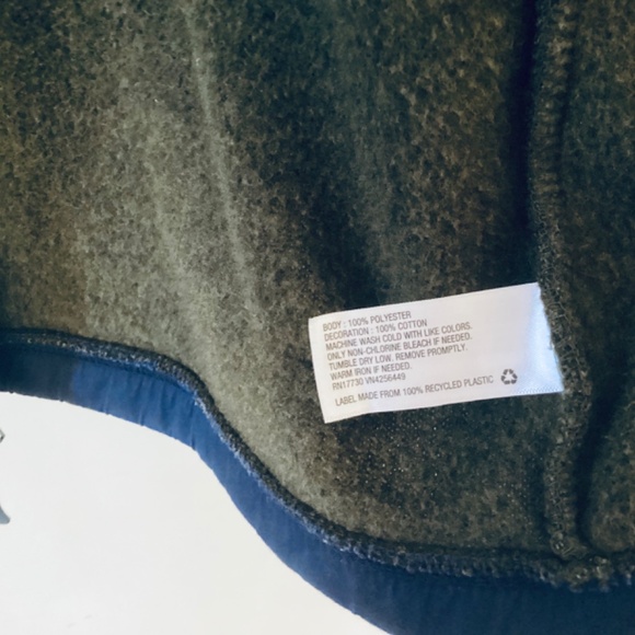 Goodfellow Co Mens Forest Green Navy Blue Zip-Up Warm Fleece Jacket Size M - Picture 8 of 11